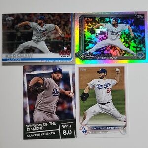 Clayton Kershaw 4 Card Baseball Lot